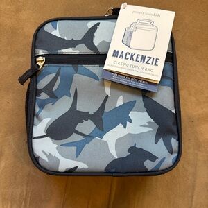 BNWT - Pottery Barn Kids Mackenzie Blue Shark Print Lunch Bag